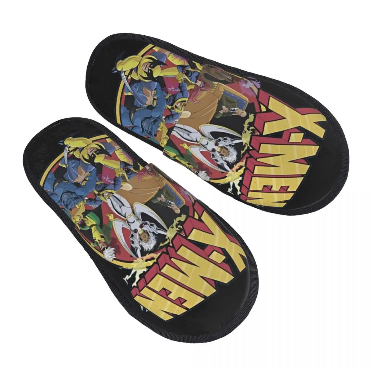 X-MAN X Man Hero Cartoon Bedroom Slippers with Memory Foam Slipper Gift for Unisex House Shoes with Anti-Skid Sole