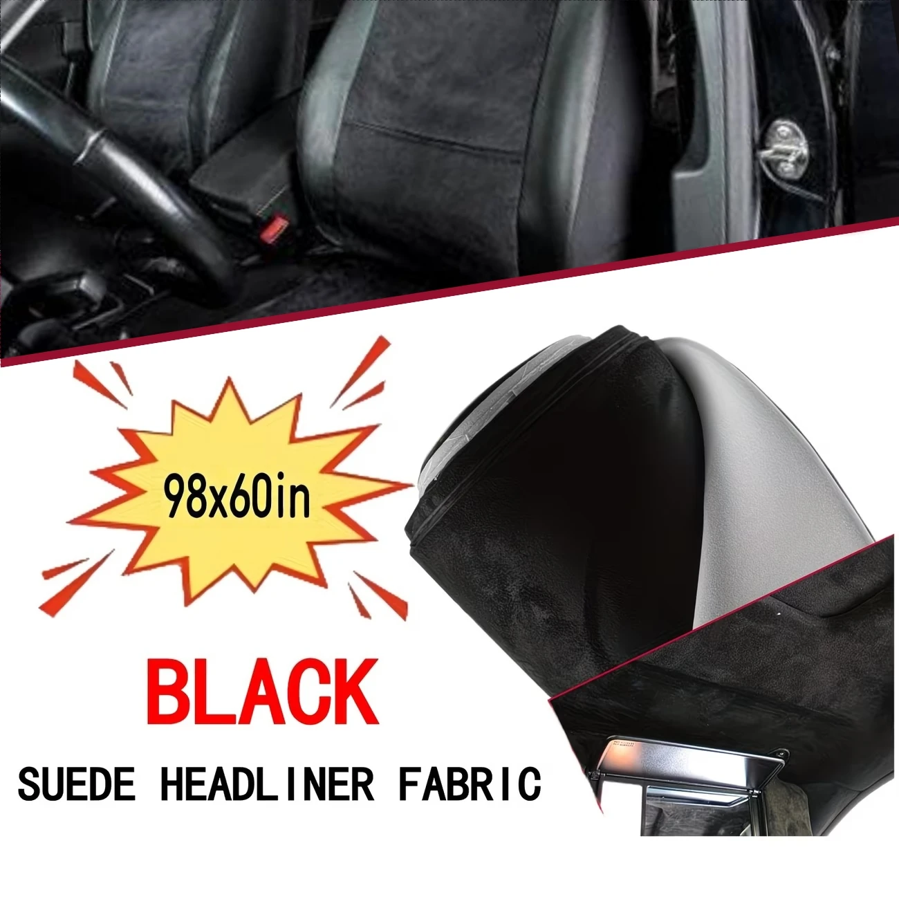 

Car Headliner Suede Fabric with Foam Backing, Auto Roof Liner Replacement Material,Durable Ceiling Upholstery for Vehicle Repair