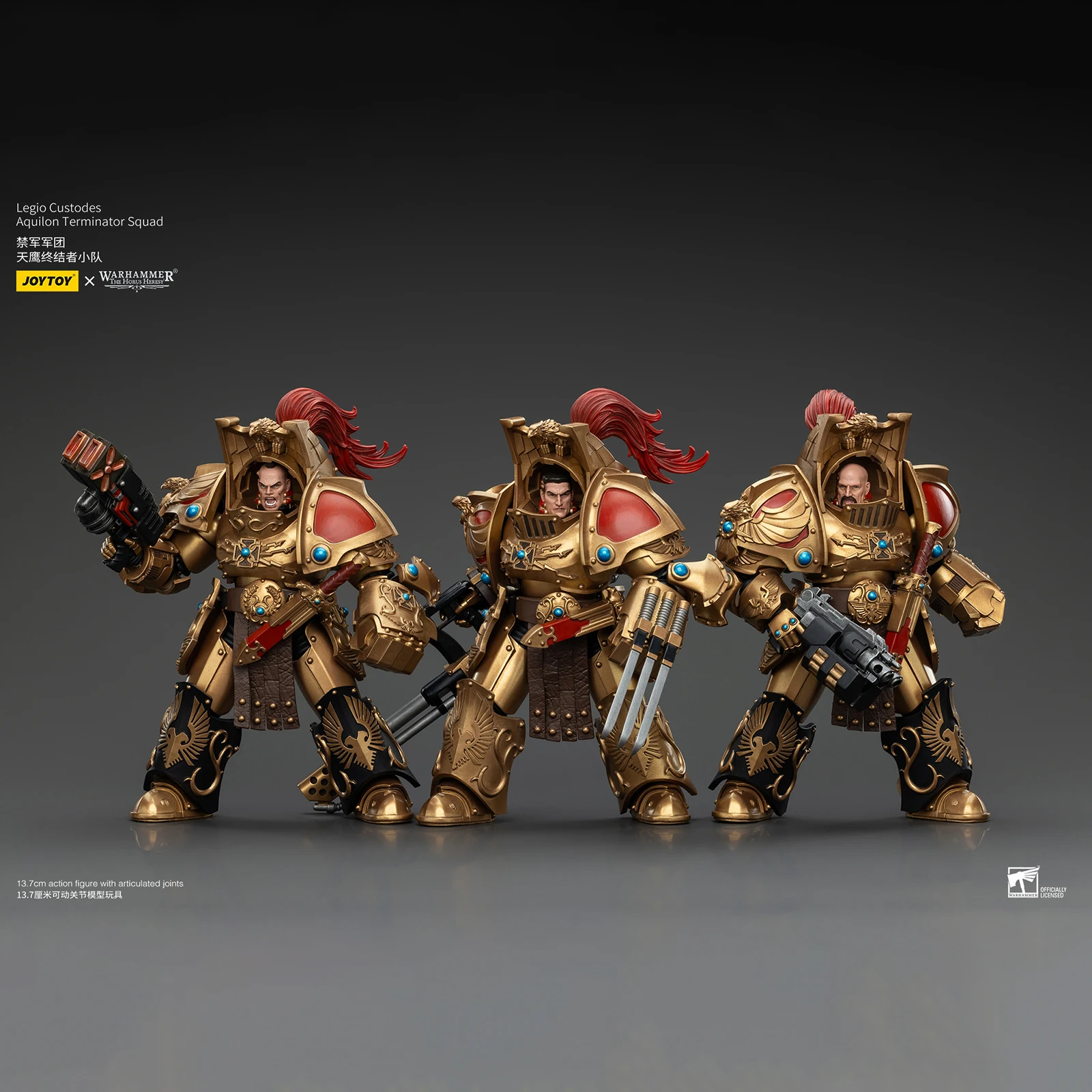 JOYTOY Warhammer 40K 1/18 액션 피규어 13.7cm Legio Custodes Aquilon 터미네이터 스쿼드 Aquilon with Weapon
