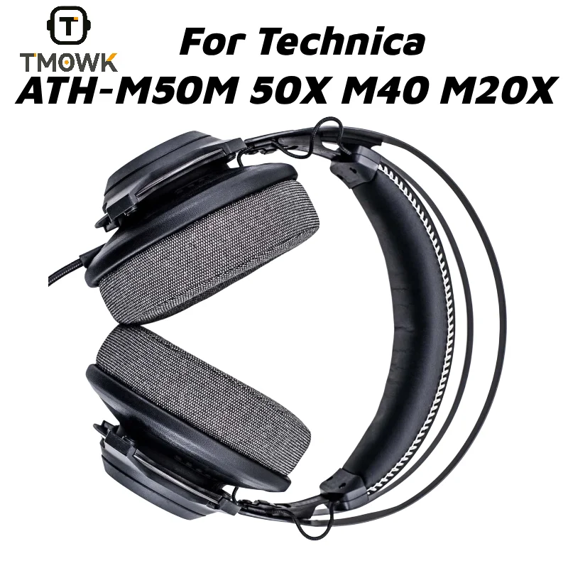 For Audio Technica ATH-M50 M50X M40 M20X Linen Earpads Comfort Sponge Ear Pads Professional Mixing DJ Headphone Accessories