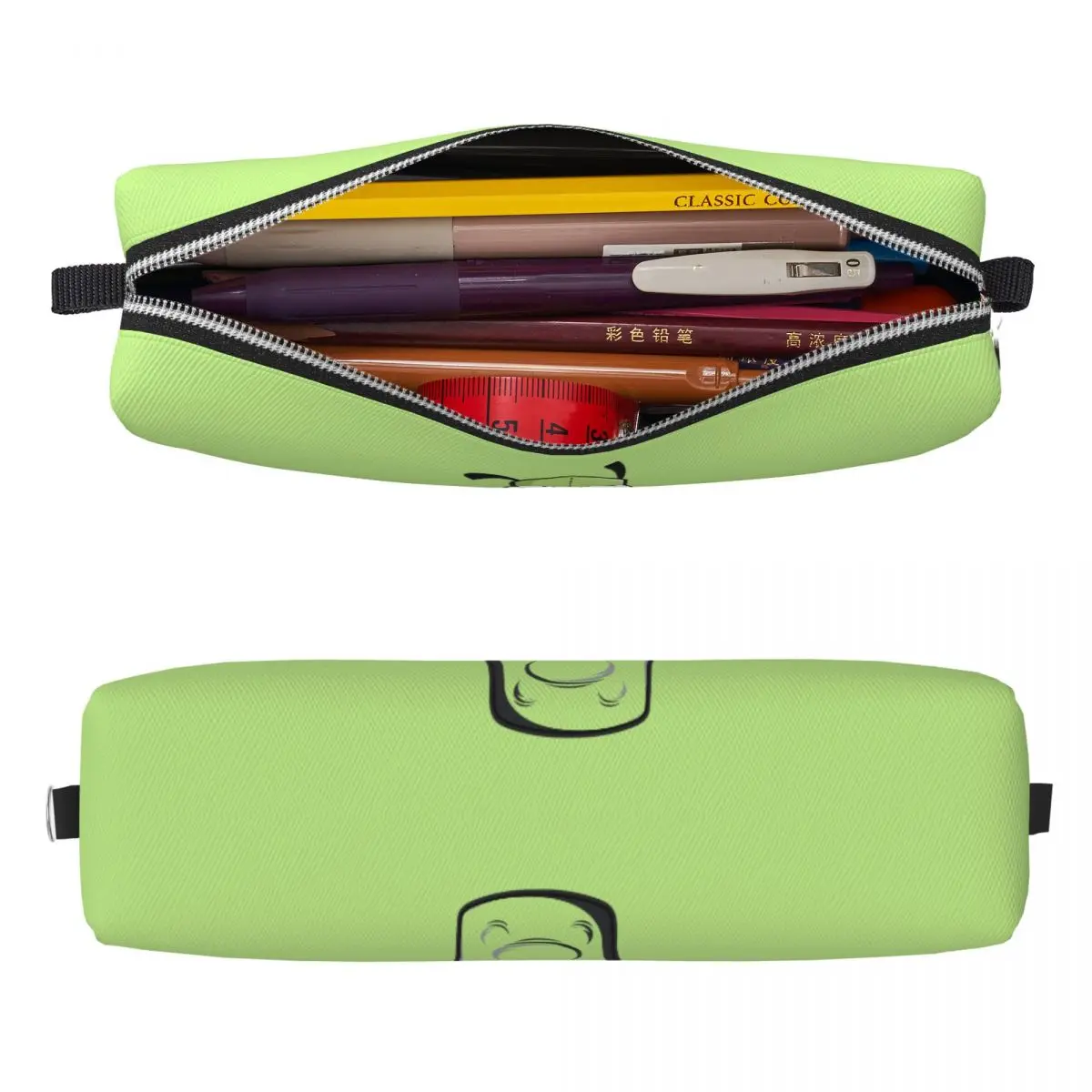 Fun Invaders Zim Cartoon Pencil Cases Pencilcases Pen Box for Student Big Capacity Bags School Supplies Zipper Stationery