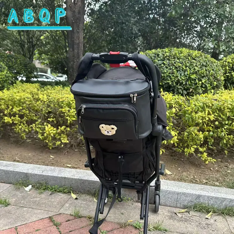 New Baby Stroller Hanging Bag Cartoon Baby Stroller Storage Bag Multifunctional Baby Stroller Diaper Storage Bag Large Capacity
