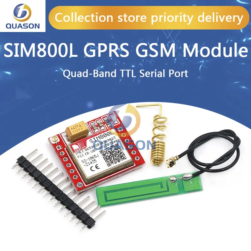 Smallest SIM800L GPRS GSM Module MicroSIM Card Core BOard Quad-band TTL Serial Port