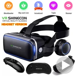 Shinecon-Gafas de realidad Virtual G04EA Original, VR 3D, casco estéreo, auriculares con Control remoto para IOS y Android, 6,0