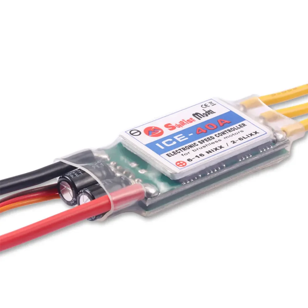 SunriseModel ICE ESC-32-Bit sin escobillas, Compatible con 2-6S, 18A-150A, salida BEC, Ideal para helicópteros, aviones y modelos RC DIY