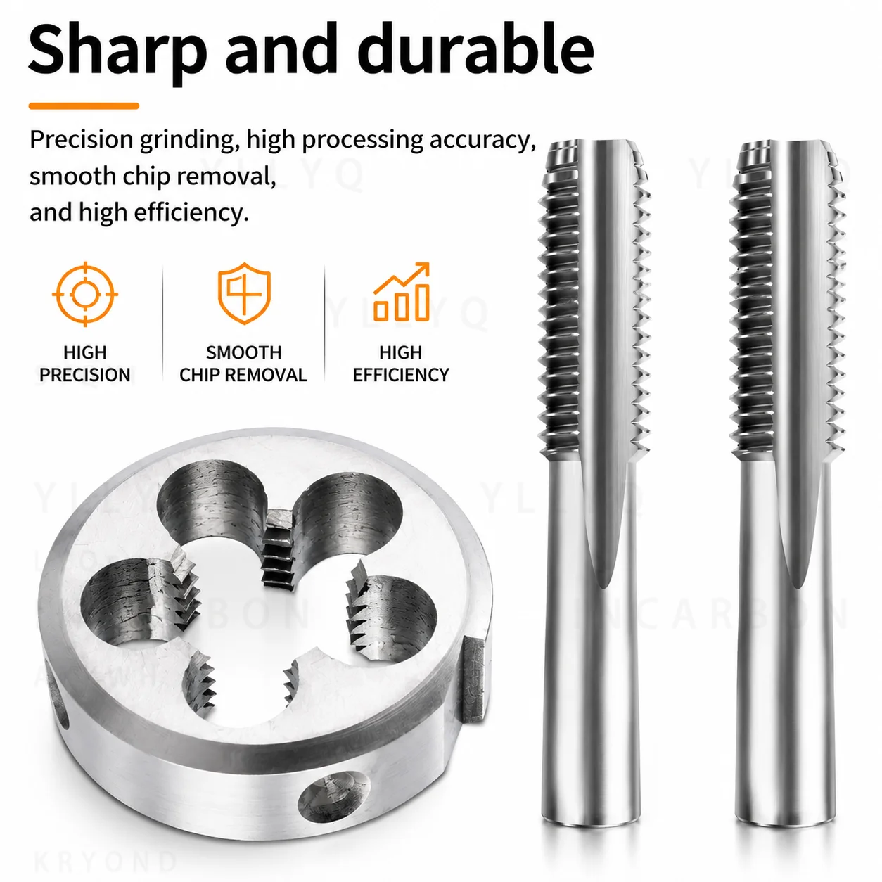 1SET HSS 6542 M20-M26 Metric Tap and Die Set Right Hand Threading Tool for Internal & External Thread Repair Machine Use