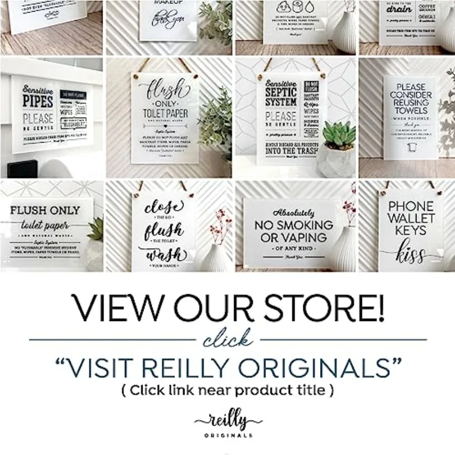 Reilly Origils 4x6 Ih يساعد على الحفاظ على نظافة حوض المرحاض قبل أن تترك علامة المصمم جاهزة للالتصاق أو الإطار العجاف