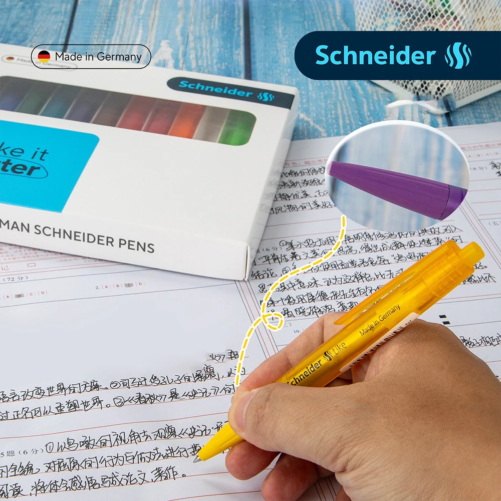 Germany Schneider Gel Pen Set Retractable 0.5mm Black Ink G2 Refill Exam Writing Roller Pens Stationery for Students Boys Girls
