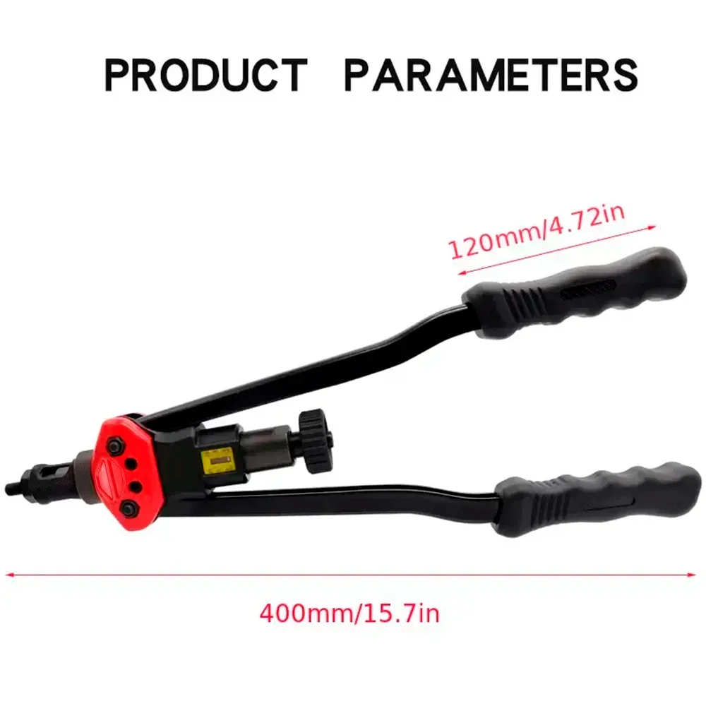 Metric + Imperial Rivet Nut Gun Set, Home Cordless Rivet Gun Riveting Machine, Double Handle Rivet Tool Insert Nut Riveting Tool