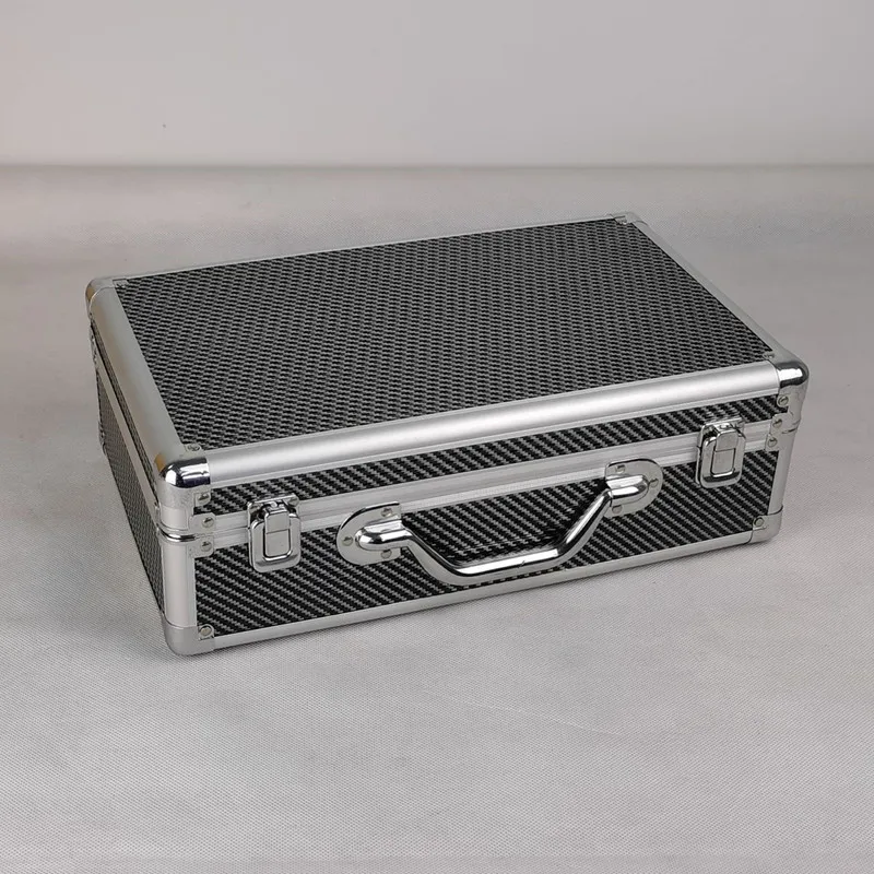 Portable Carbon Fiber Tool box Aluminum Suitcase Tool Case Safety Equipment Instrument Case Rigid Case Hardware Tool Storage Box