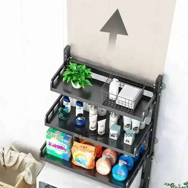 آلة تخزين الرف المرحاض الحمام قابل للتعديل خزائن الغسيل شرفة المنزل توفير المساحة تخزين الرف أثاث الحمام Z