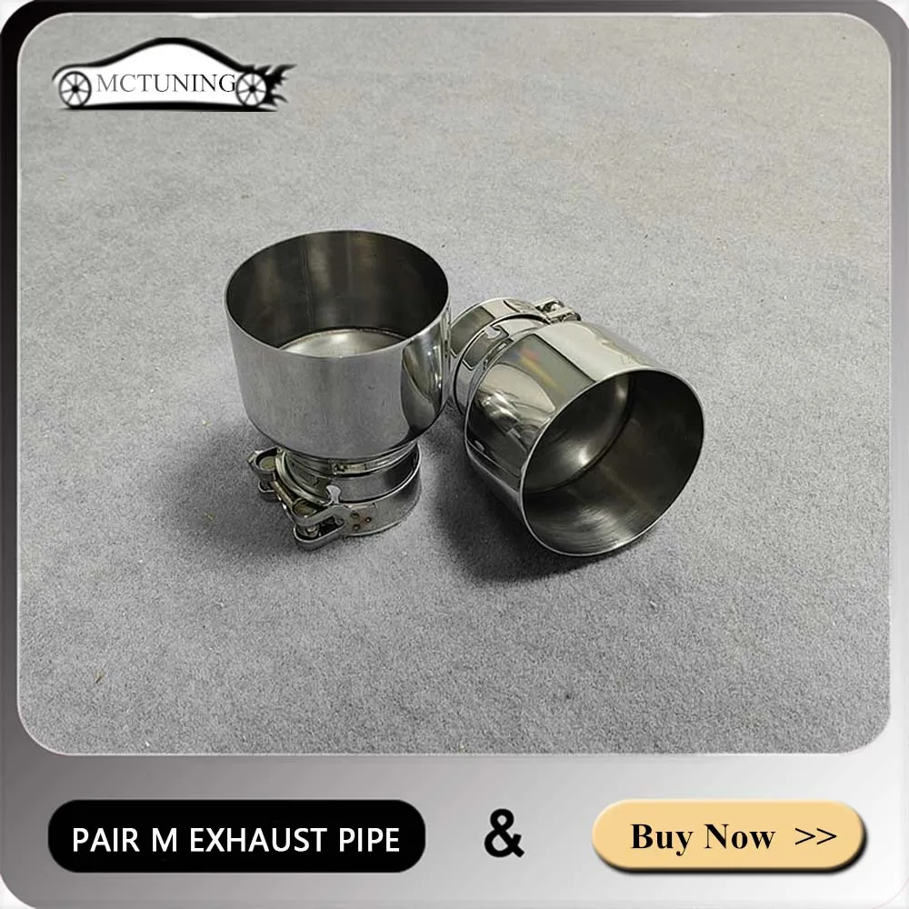 2 Pcs Exhaust Pipes For BMW M135i M235i M140i M240i M335i M340i M435i M440i Blue/Black/Silver ///M Muffler Tip Tailpipe Nozzles
