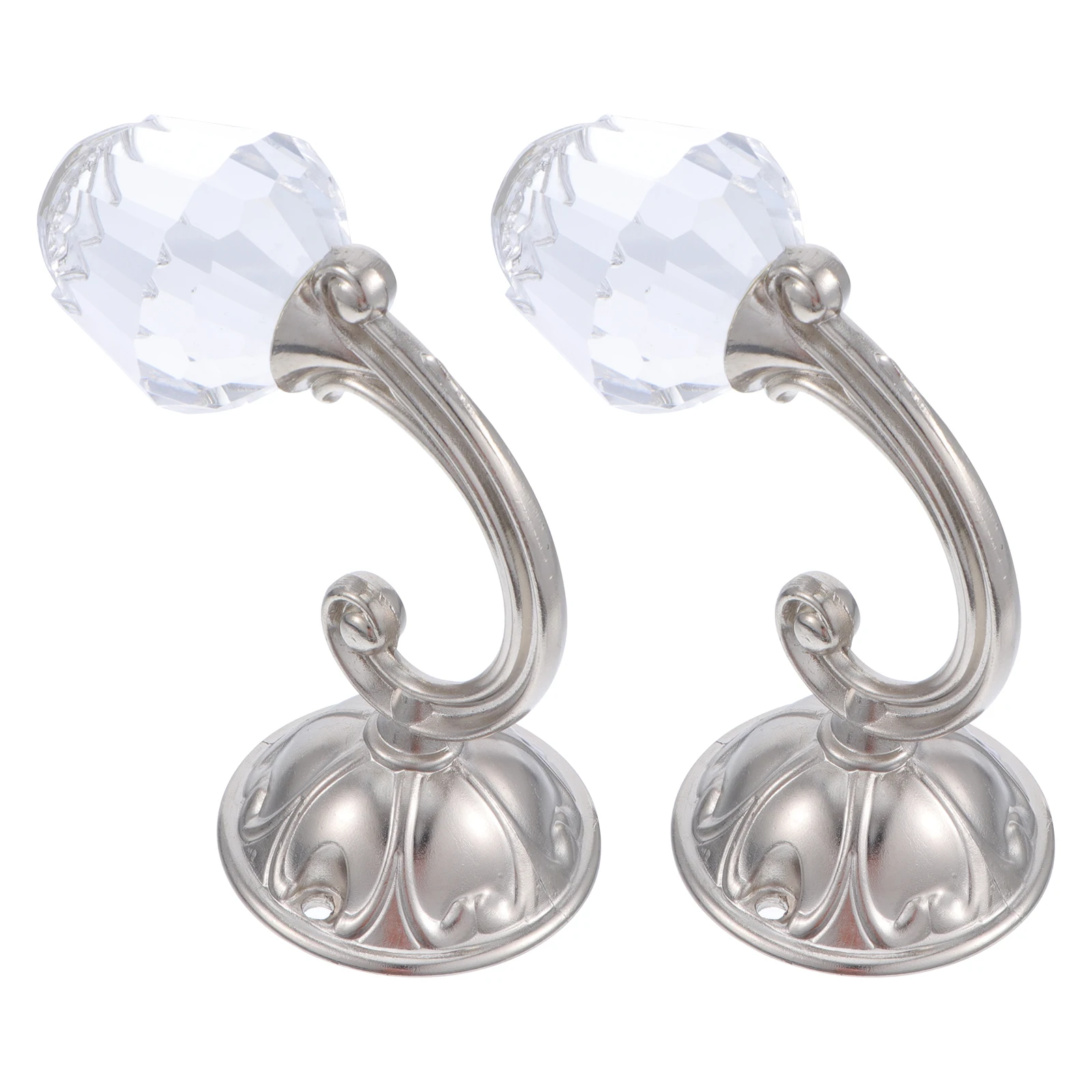 

Curtain Hook Holdback Holdbacks Drapery Tie Hooks for Wall Chrome Curtains Rod Classy Drapes Mount Multipurpose