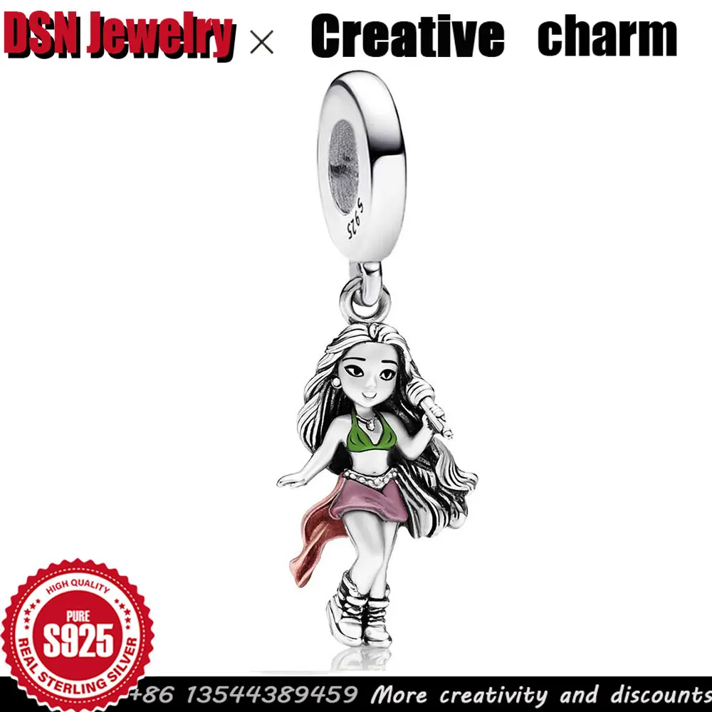 

DSN креативные украшения из серебра 925 пробы, очаровательные, красивая девушка, певица, эмалированные бусины по индивидуальному заказу, детские игровые очаровательные роскошные ювелирные изделия, подарок