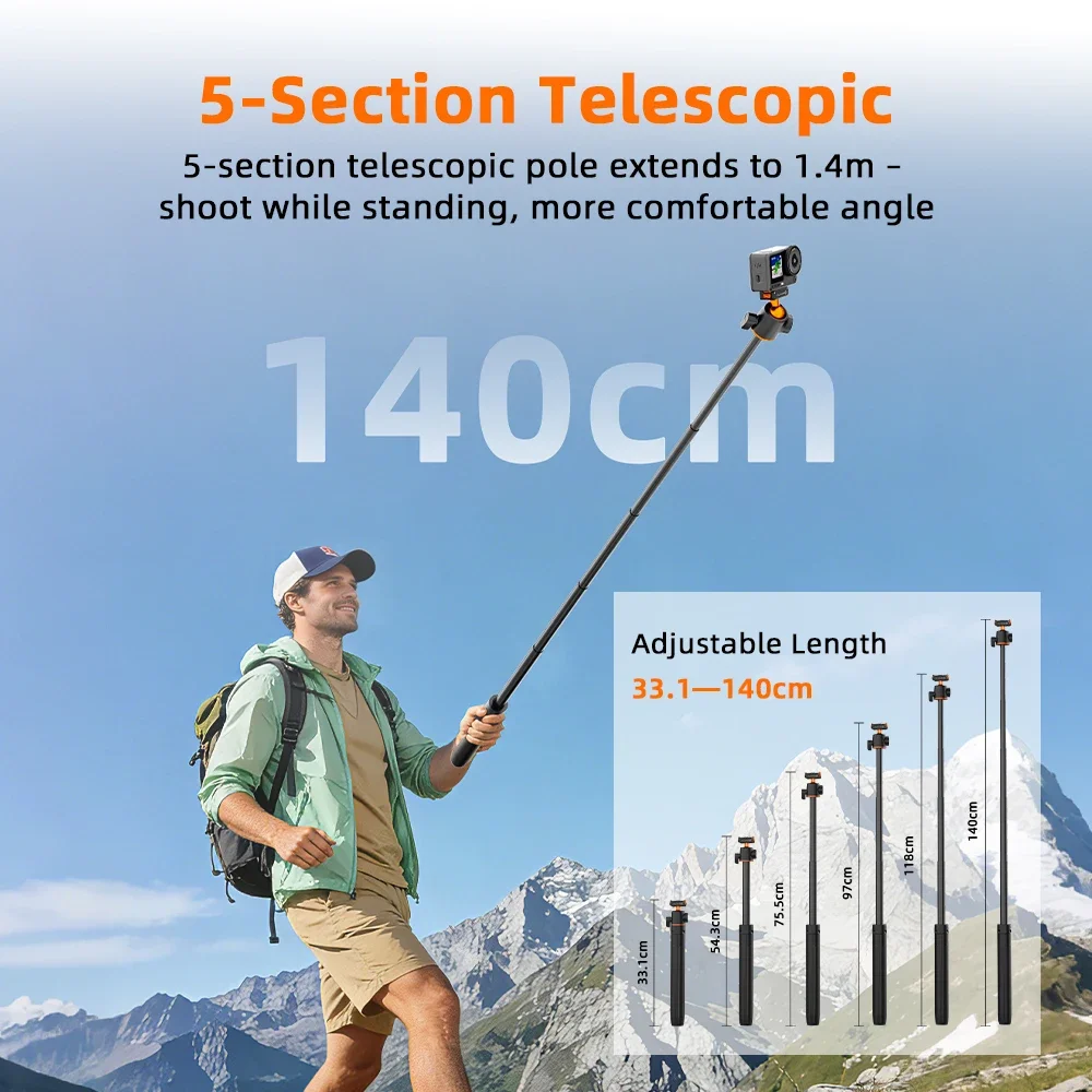Flymile Magnetic Selfie Stick For Dji Osmo Action And Nano Mount_voghion.com