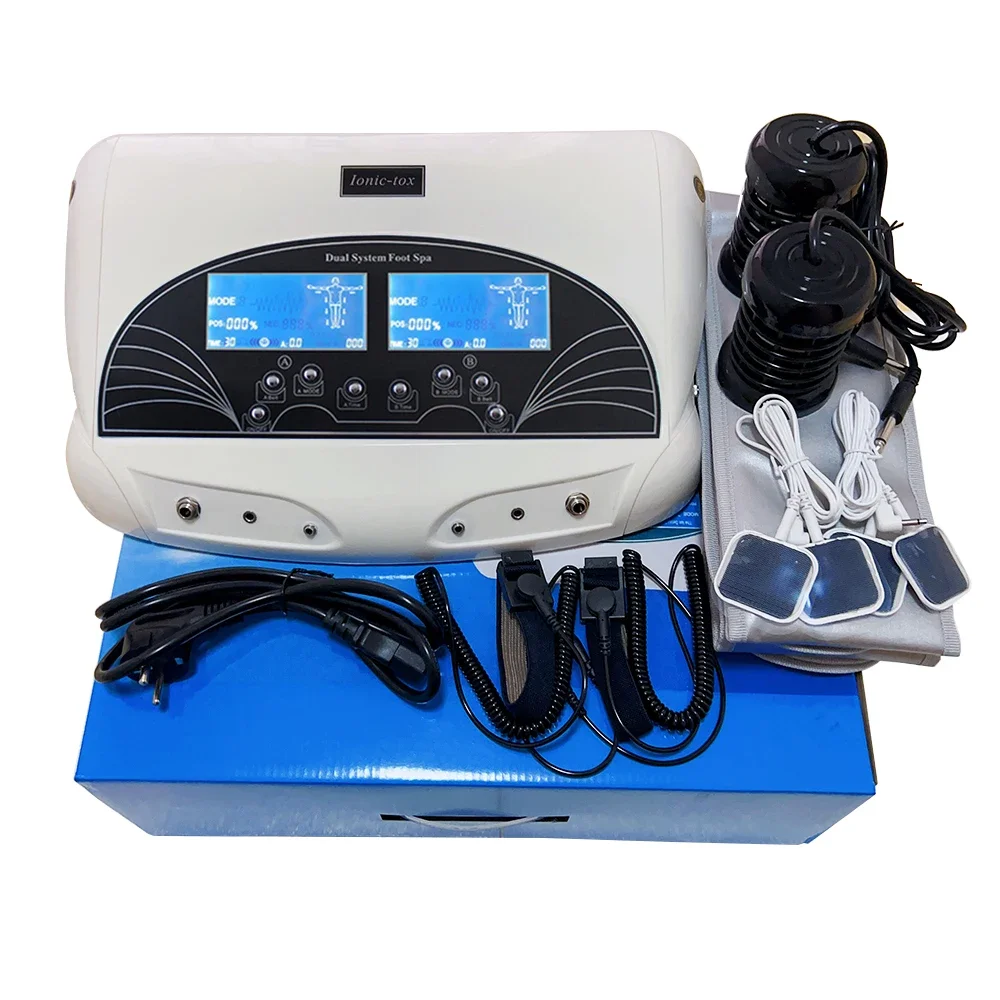 Dual Ionic Cleanse Detox Machine Electric Massage Cell Cleaning Feet Device Footbath Salon Spa Muscle Massager Body Health Care