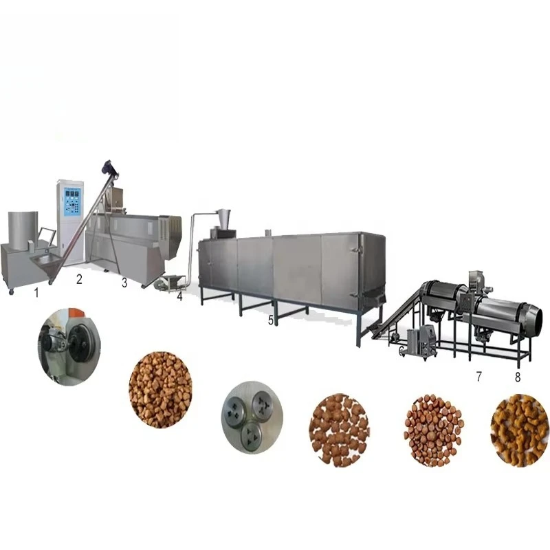 Dry Dog Food Processing Production Line Dog Pet Extruded Food Making Machine Dry Dog Food Machinery Line