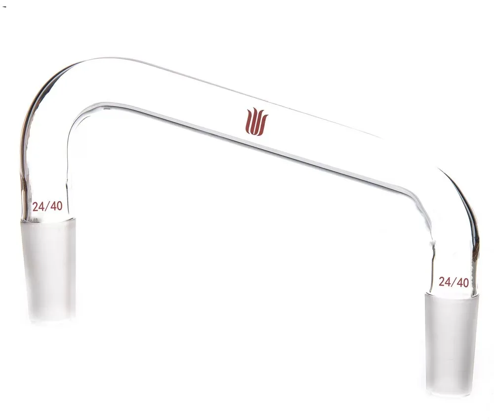 Distillation Elbow, Distillation Joint 14/20 19/22 24/40, Spacing Size 100mm/200mm, Borosilicate Glass,SYNTHWARE