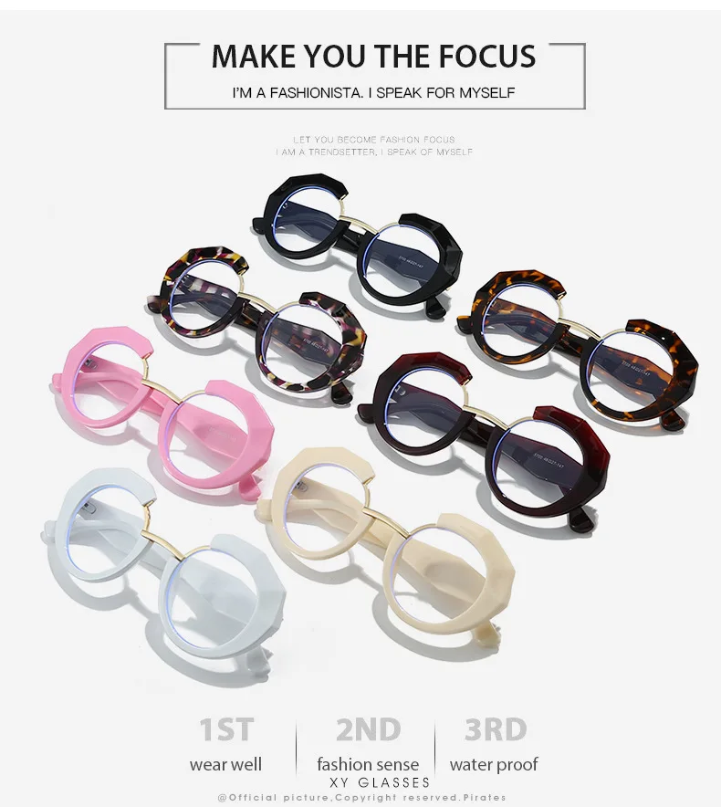 Retro Dicken Rahmen Runde frauen Presbyopie Brille Mode Anti Blau Licht Lesen Brillen Optische Verordnung Brillen – Detail 4