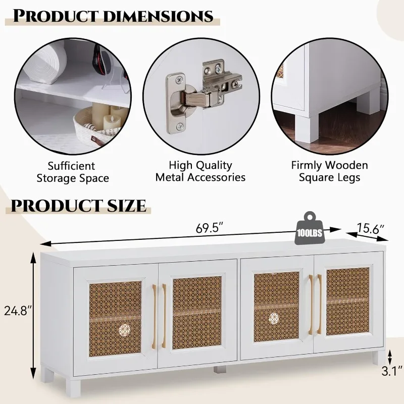 Century Modern TV Stand for TVs Up To 75