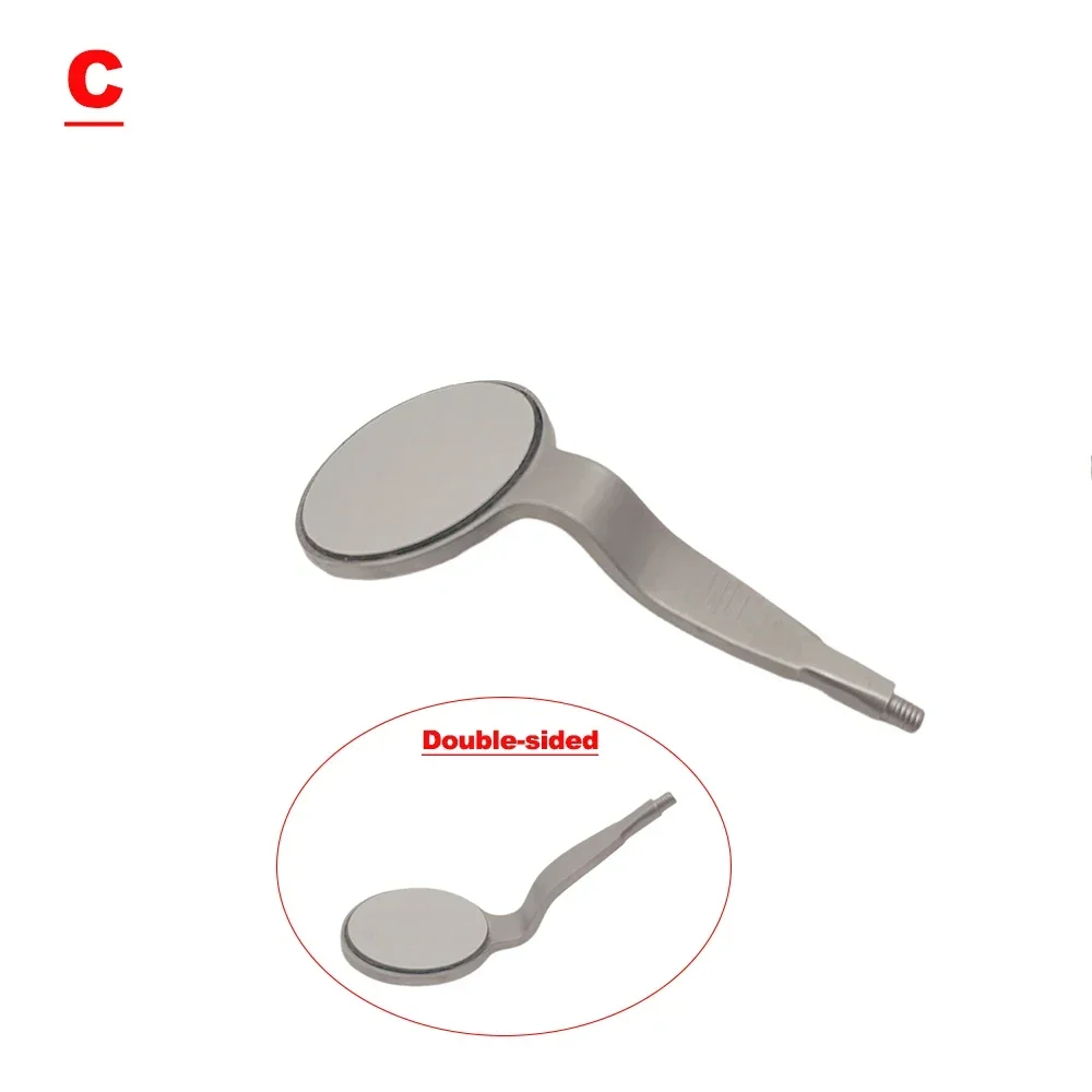 

1 шт., противотуманные родиевые стоматологические зеркала для рта, стоматологические зеркала для рта, многоразовые длинные отражатели для полости рта, инструмент для стоматологов Materia