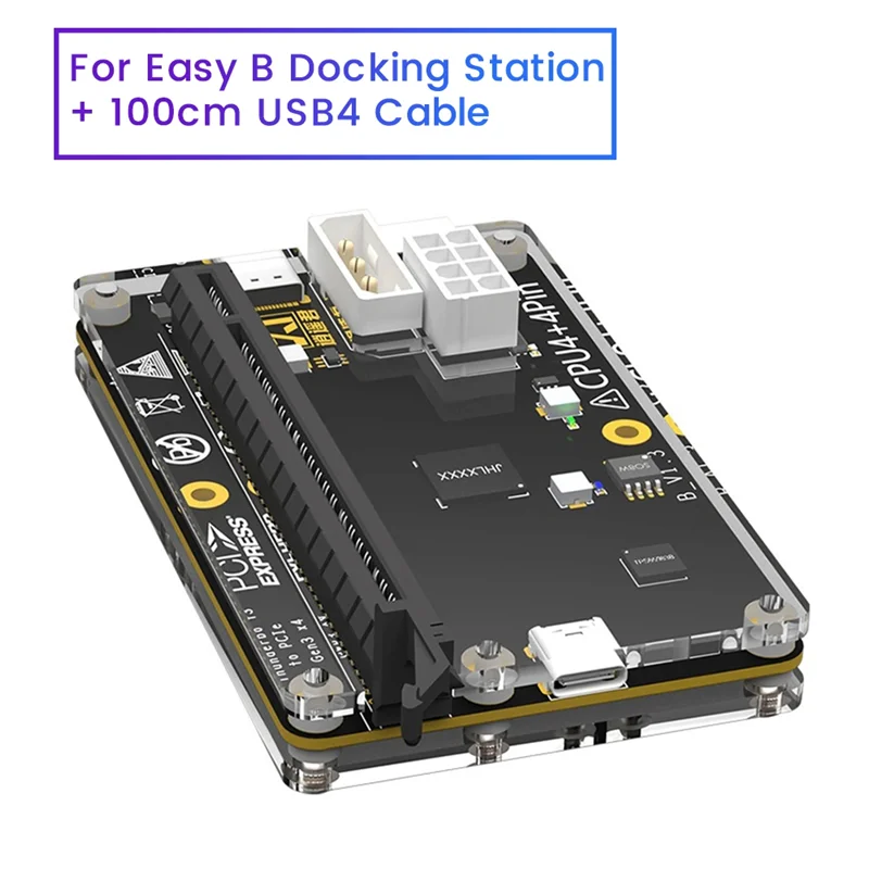 

Practical-For Easy Jun Thunderbolt3/4 Notebook Graphics Docking Station Multi-Functional Convenient Graphics Docking Station, Du