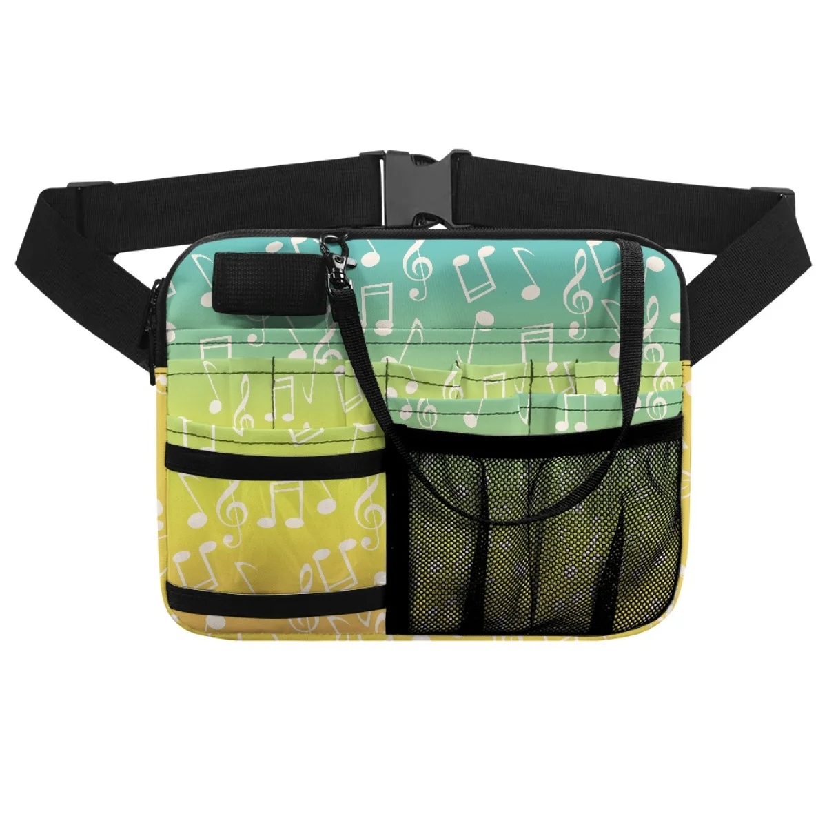 

New Gradient Music Note Pattern Large Capacity Outdoor Work Pocket Operating Room Satchel Tool Storage Bag Mezzanine Waist Pack