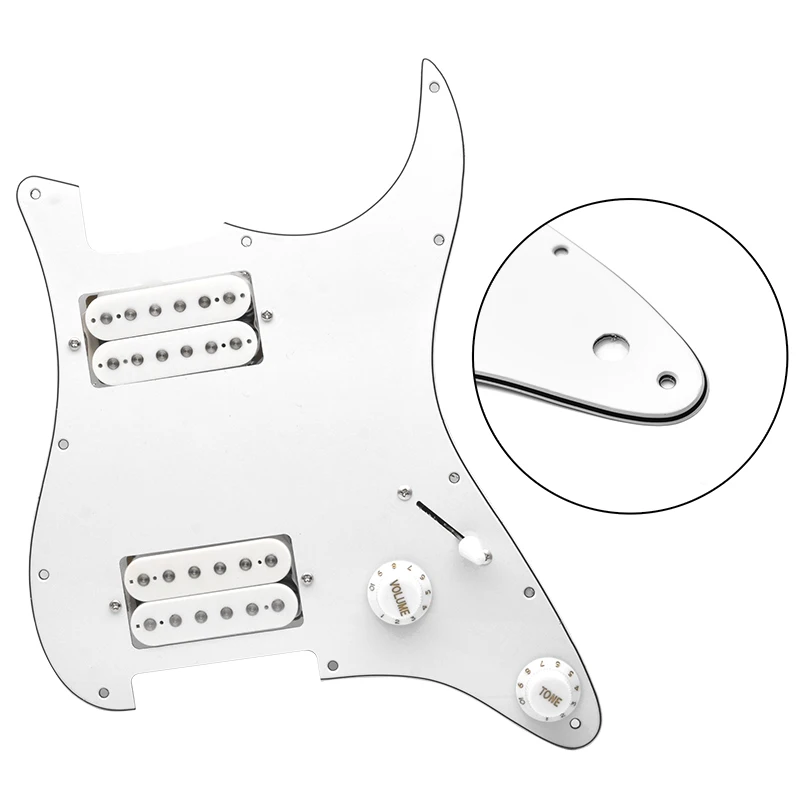 HH Electric Guitar Pickguard, Humbucker Loaded Prewired, Scratchplate Assembly, Multi Color Pickguard Options