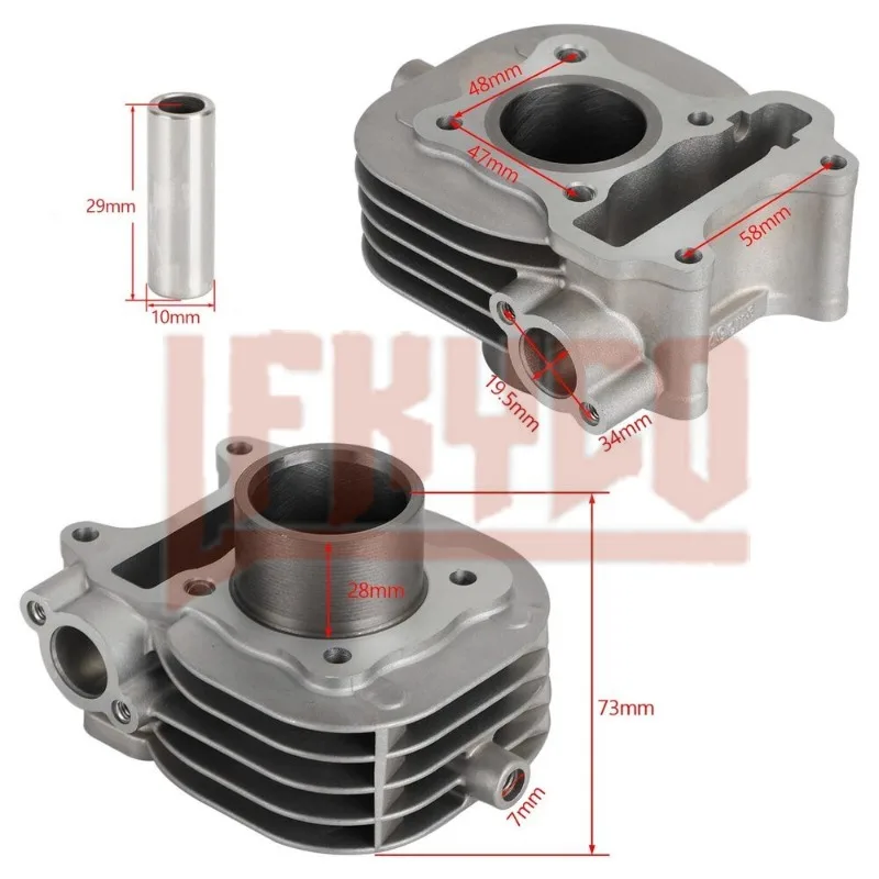 50CC Motorcycle 39mm Engine Cylinder Piston Gasket Kit Motor for Suzuki V50G TC Lest4 Address V50 UZ50 CA41A A50G 12111-32G01