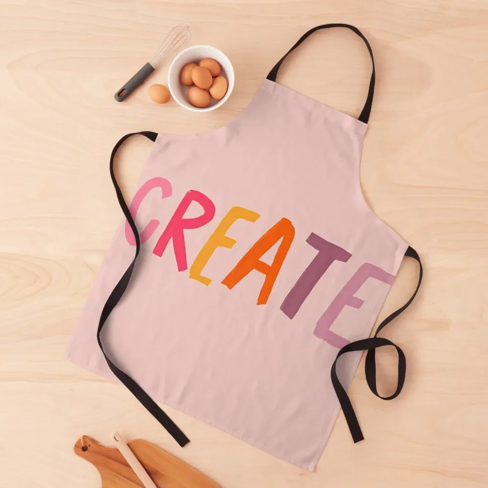 CREATE - colorful motivational and inspirational word for artists, designers, and creatives Apron Men'ss Apron