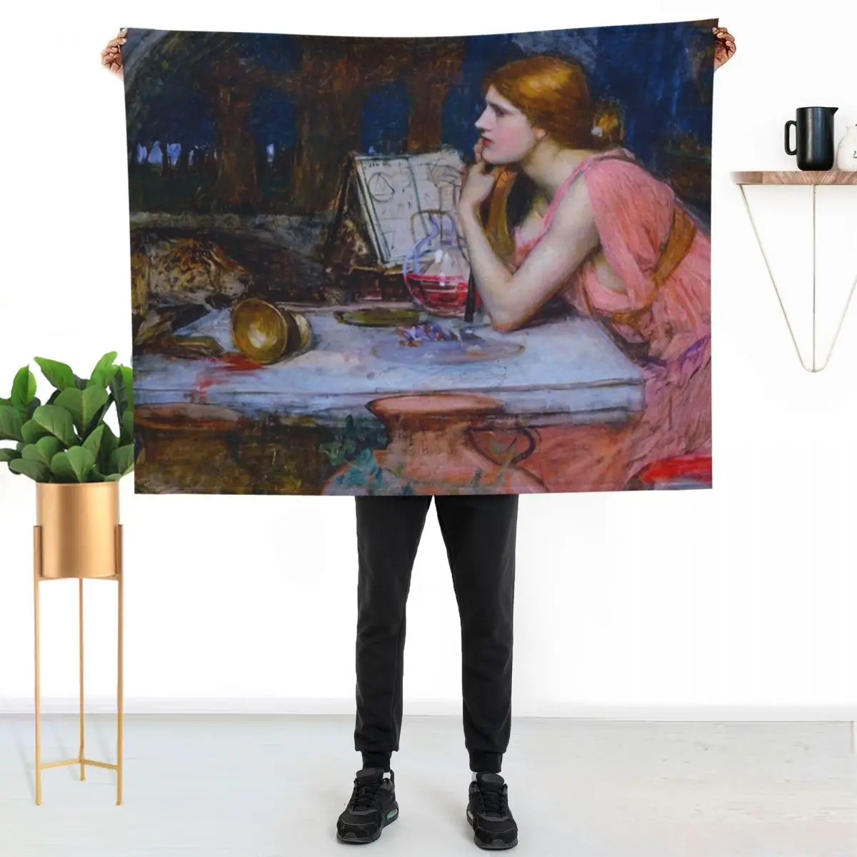 THE SORCERESS - JOHN WILLIAM WATERHOUSE Throw Blanket Polar Cute Plush Decorative Sofa warm winter Blankets