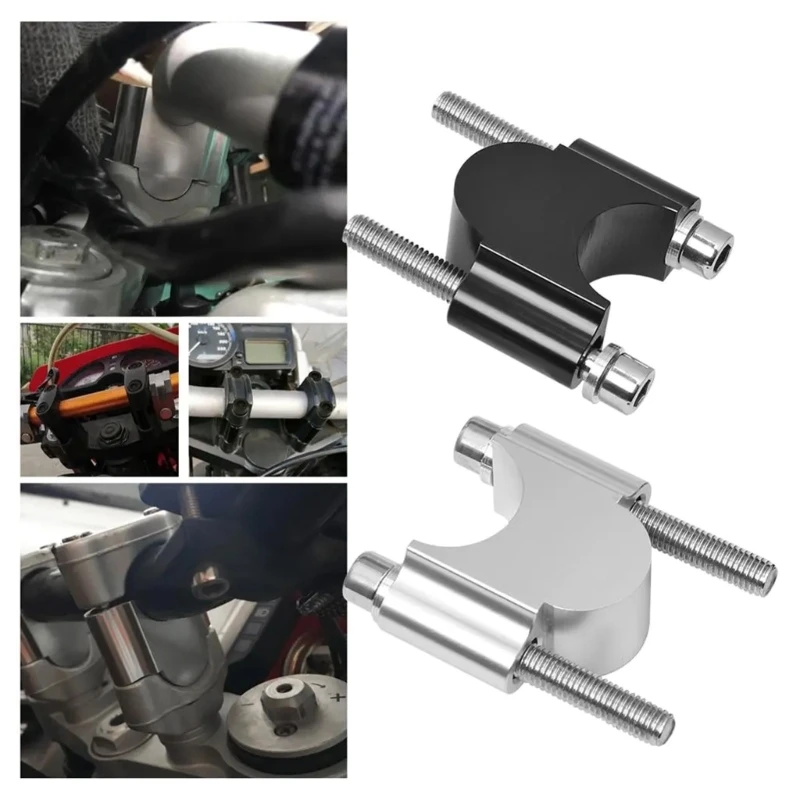 22mm 25mm Motorcycle Handlebar Risers, 2Pcs Universal Handlebar Clamp Stable Durable 7/8