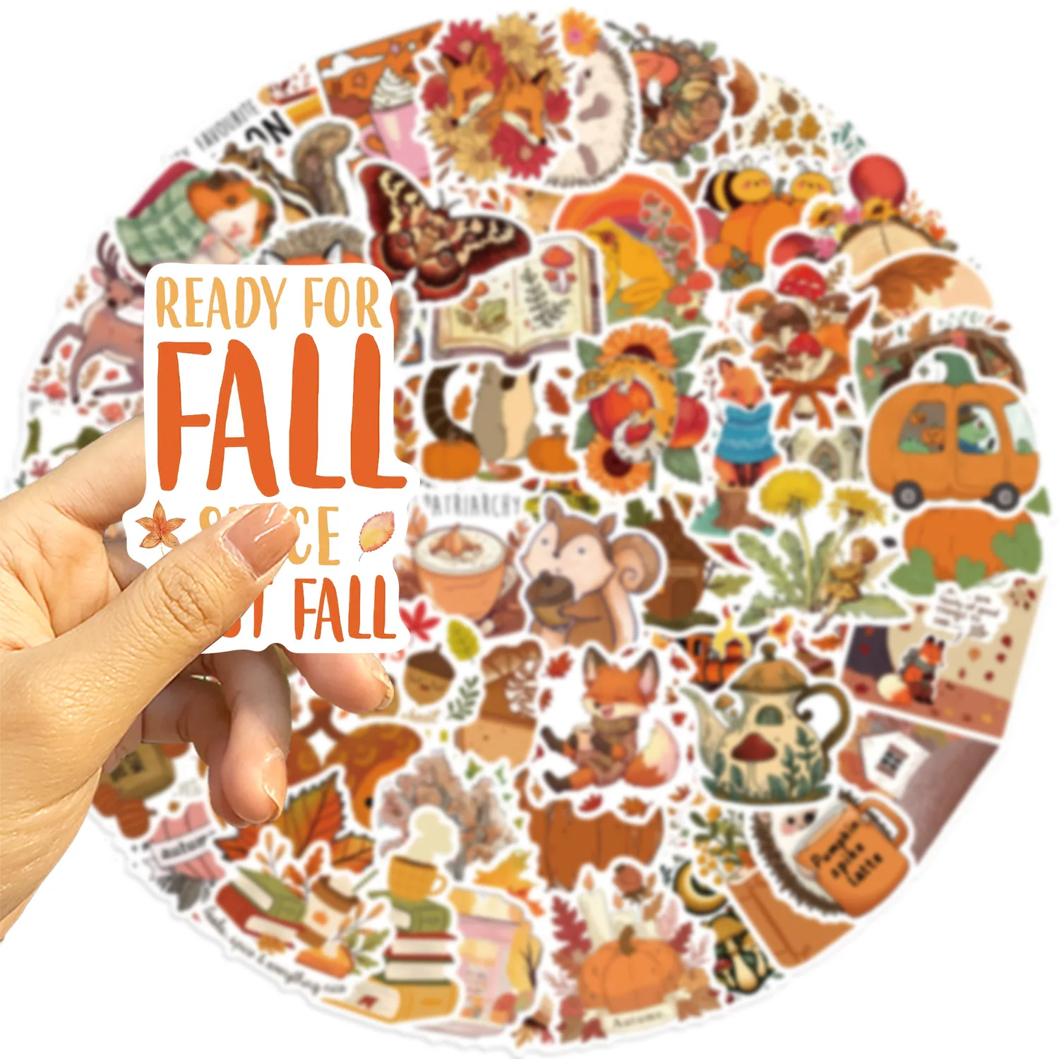 10/30/50/100PCS Autumn Cartoon Sticekrs Harvest Season Sticker Toy Luggage Laptop Guitar Car Bike Skateboard Decals Decorations