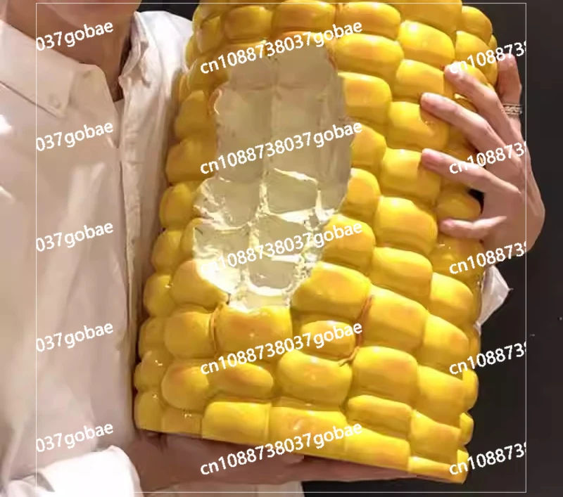 Corn Stool Trendy Home Burger Stool Chair Corn Cob Ornament Resin Low Stool Decoration