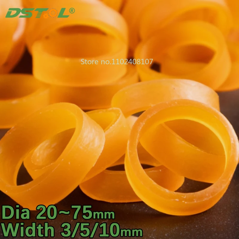 Yellow Rubber Band High Elasticity Width 3-10mm Widened Industrial Durable Rubbe