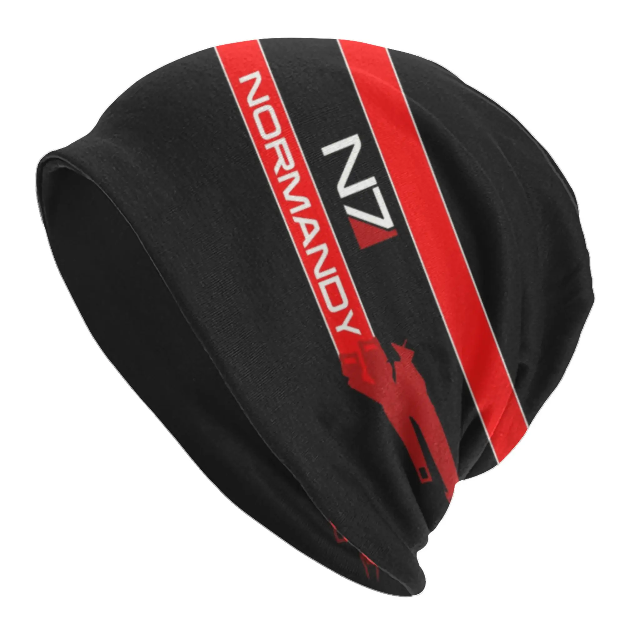 Normandy Video Game N7 Bonnet Hat Knitting Hats Hip Hop Unisex Adult Mass Effect Alliance Military Warm Winter Beanies Cap