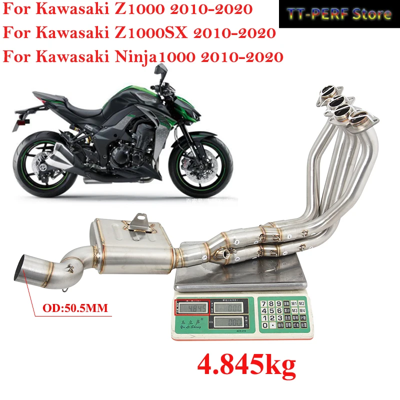 For KAWASAKI Z1000 Ninja1000 Z1000SX Ninja 1000 2010 - 2020 Motorcycle Exhaust Escape Systems Muffler Front Middle Link Pipe