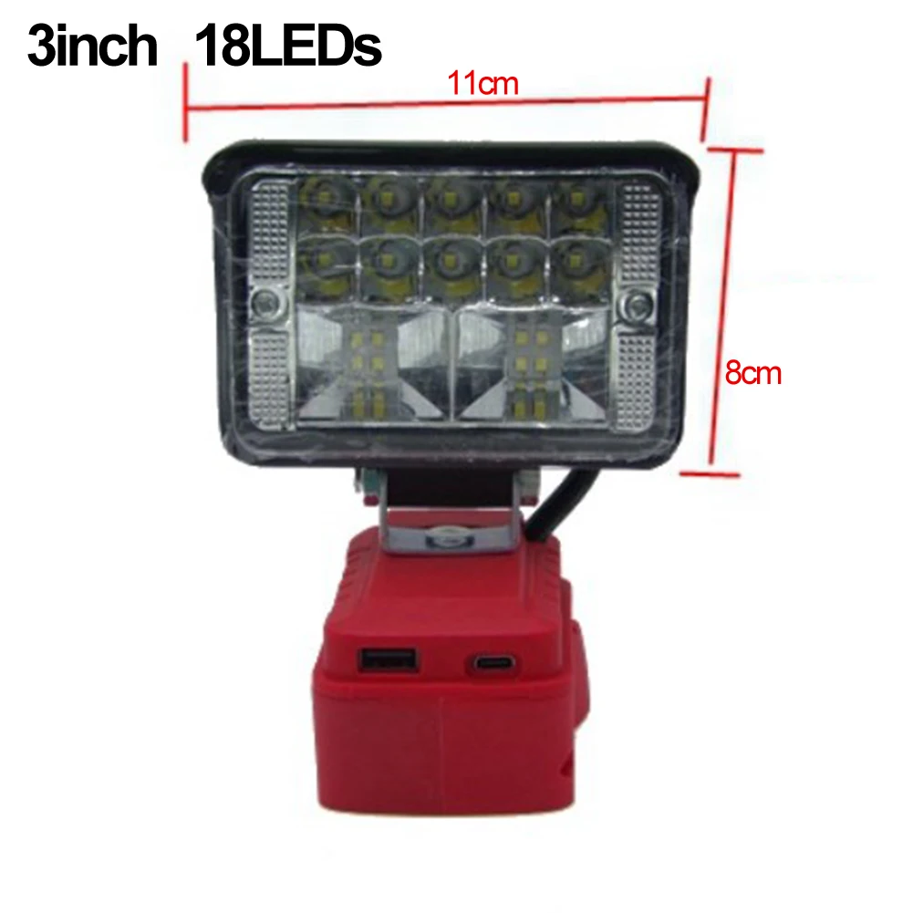 

Adjustable Brightness Light 18V Work Light Work Scenarios Aluminum Alloy Shell High Lumen Output Multiple Charging Ports