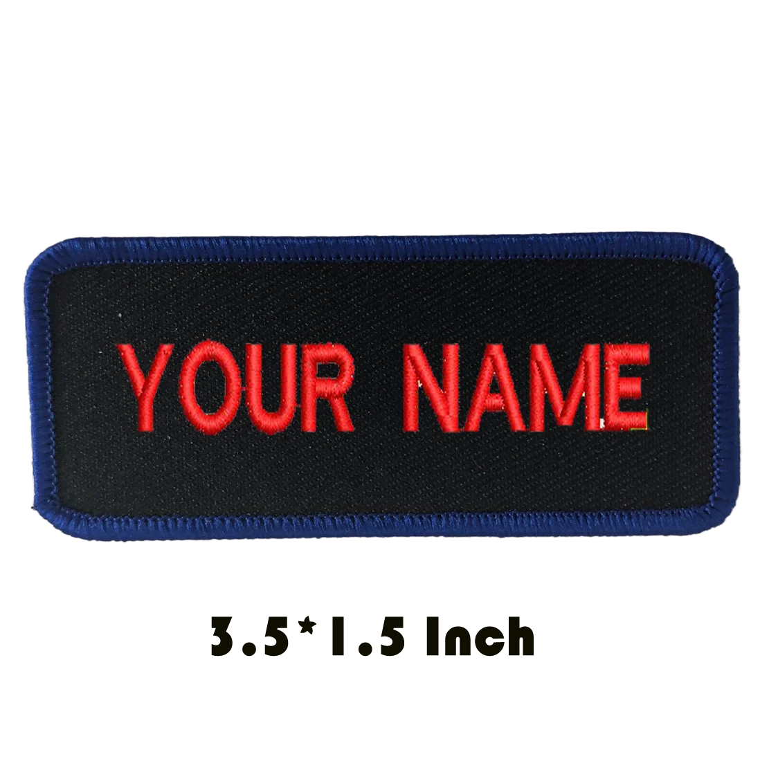 IRON-On Custom Embroidered Name Patch, Name Tag, Name Badge Rectangular 3.5\