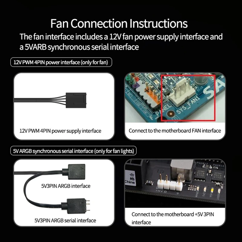 TEUCER FD200 قطعة الكمبيوتر مروحة 4PIN PWM انخفاض الضوضاء 5 فولت 3PIN ARGB 200 مللي متر عالية الحجم الهيكل التبريد المشجعين سطح المكتب الملحقات