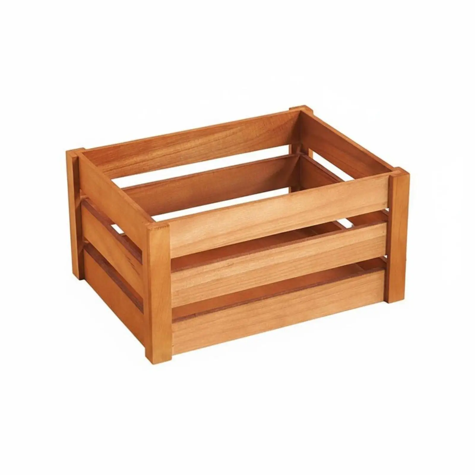 Kids Storage Bin Ventilated Paulownia Wooden Crate Multipurpose Toy Holder Display for Balcony Garden Storage Box