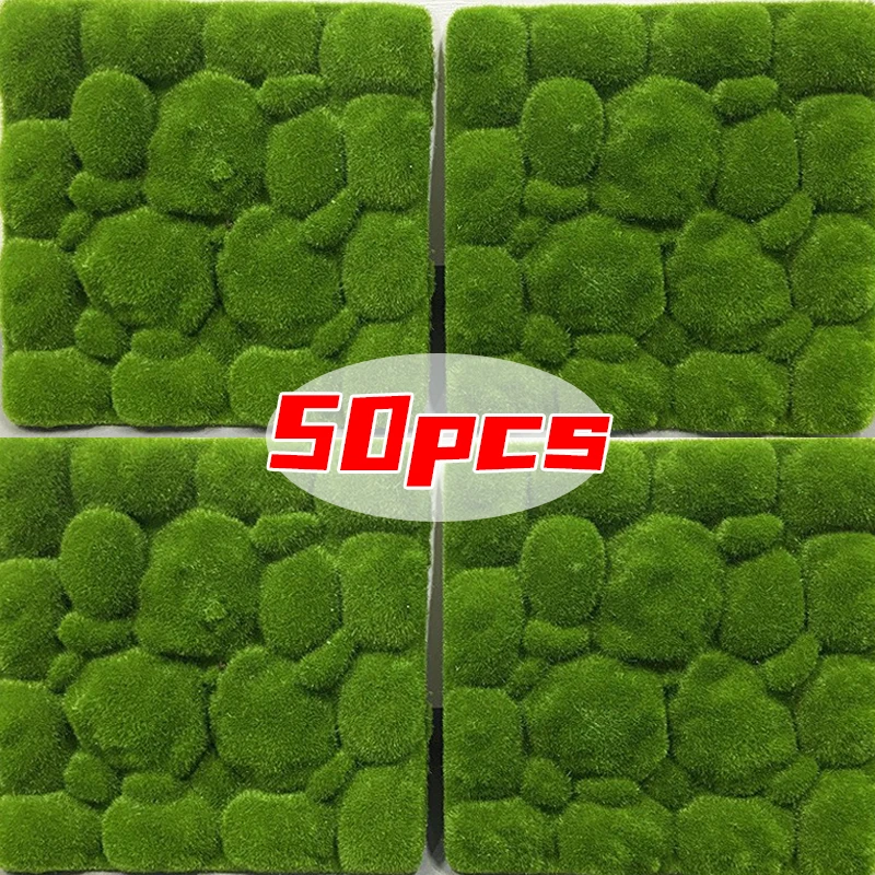 Artificial Green Moss Stones for Home Garden DIY Craft Fake Moss Rocks Micro Fake Green Plant Creative Simulation Flower Pot