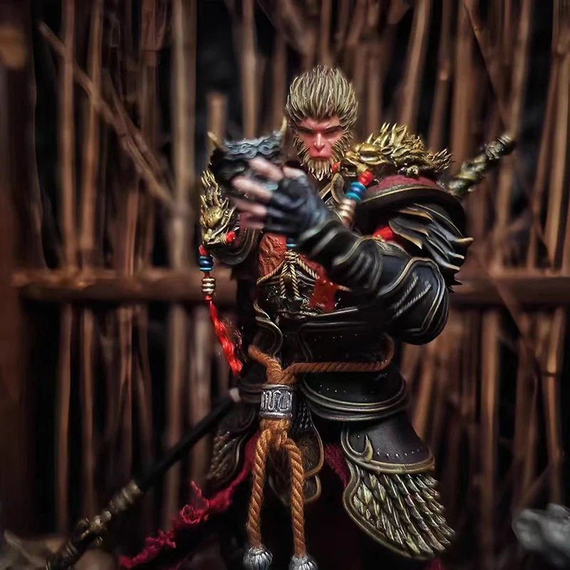 อะนิเมะตํานานสีดํา Wukong Action Figure ของเล่นหล่อเกราะสีดํา Pvc วัสดุสะสม Figurine เดสก์ท็อปเครื่องประดับอุปกรณ์เสริม