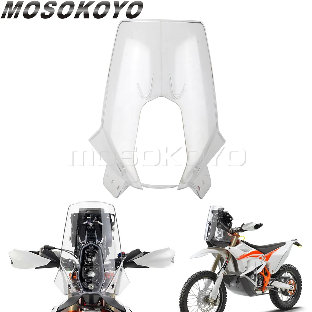 For 790 Rally Kit 790/890 ADVENTURE-R 701 BAJA 450 RALLY REPLICA Clear Headlight Fairing Off-Road Enduro Motocross Windshield