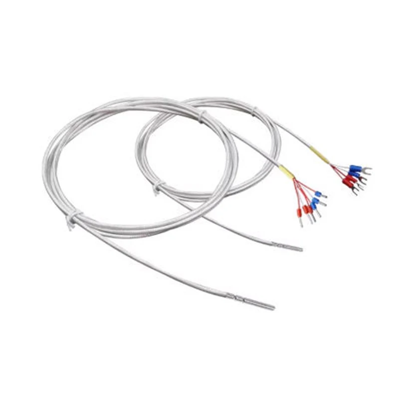 Single/Two Branch PT100 Type Temperature Sensor 4-wire 6-wire System Thermocouple 4*30mm/4*50mm/5*45mm SUS304 Probe 1-3M