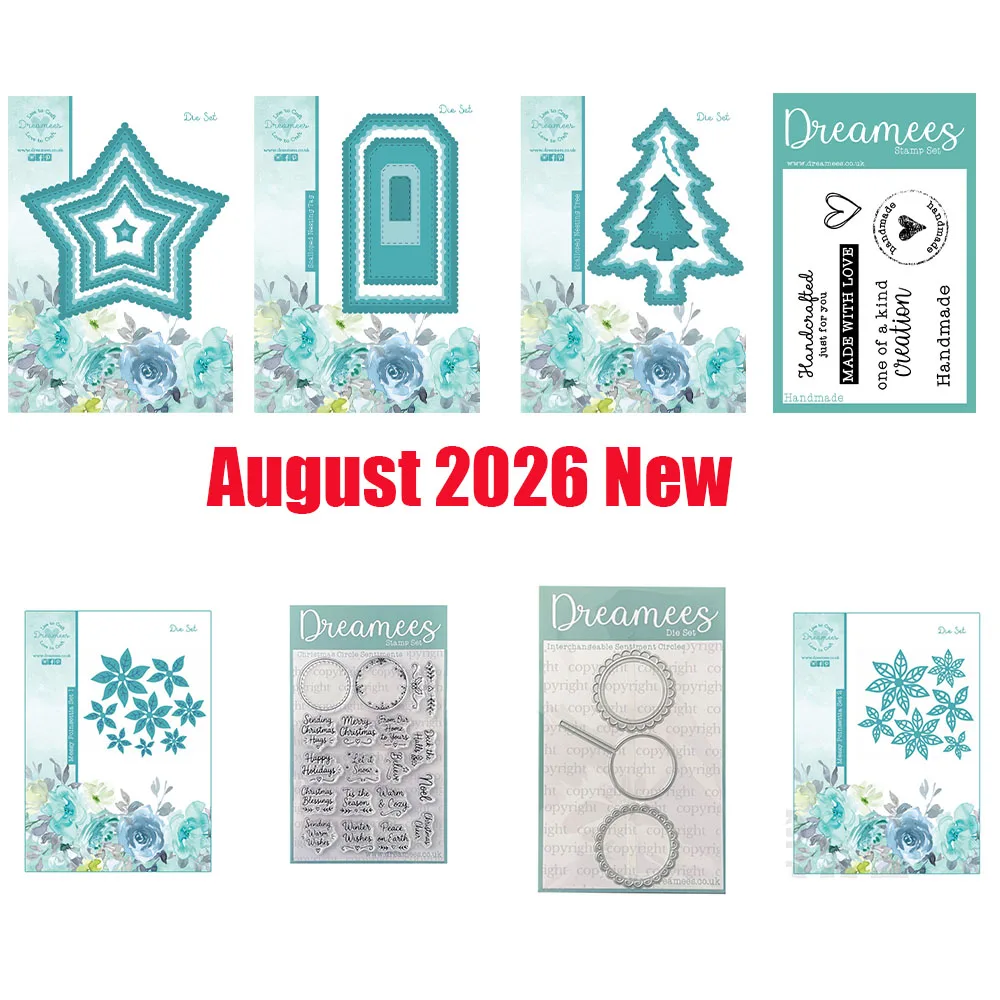 Christmas Circle Sentiments Stamp Set-2026 New Clear Stamps Metal Cutting Dies Mould DIY Scrapbooking Handmade-Album Embossing