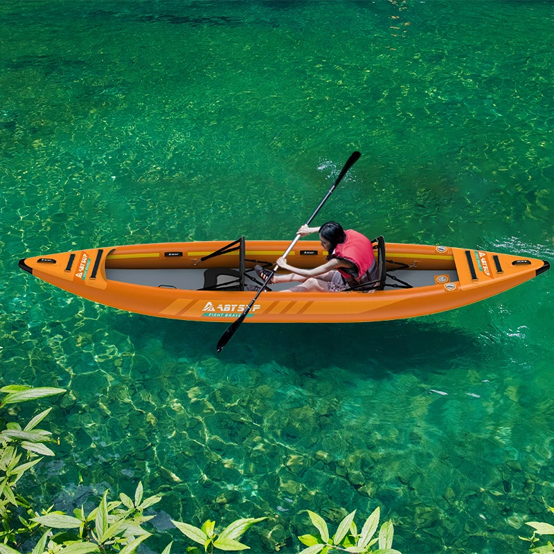 Factory Custom 2‑Person Drop‑Stitch Floor Inflatable Fishing Kayak Lightweight Stable for River Lake Drifting OEM Wholesale - view 6