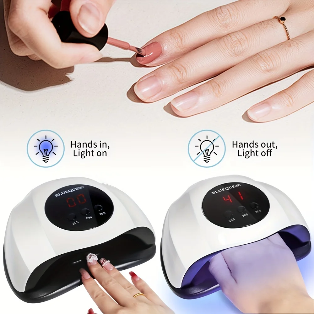 24-LED-UV-Nageltrockner, Gel-Nagellack-Härtungslampe mit intelligentem Sensor, 3-Gang-Timer, USB-Kabel und Nagelwerkzeug für Heimmaniküre und Pedik