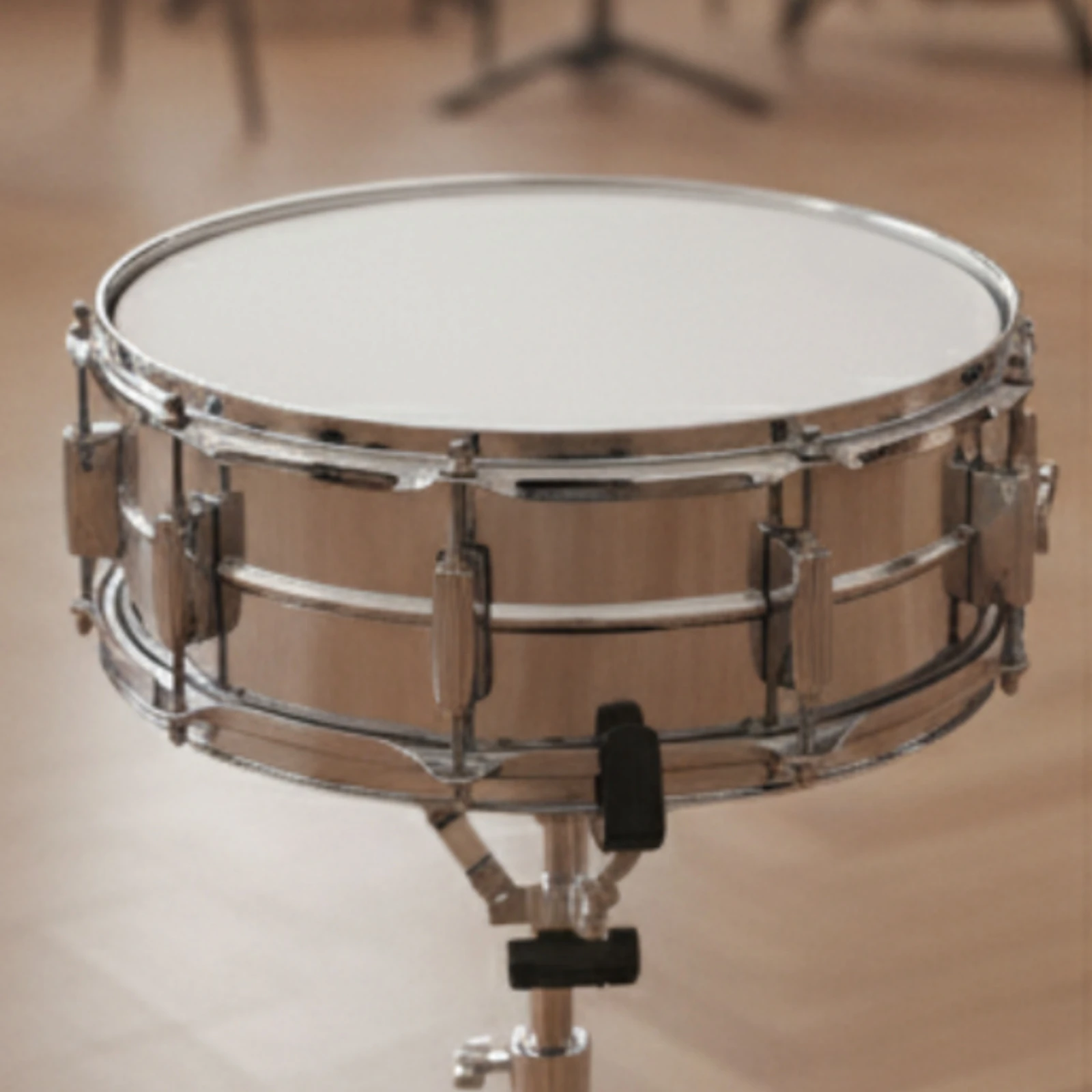 2 Pieces Polyester Drumhead Transparent Drumhead with Aluminum Hoop Tom Head Long-Lasting Percussion Part Consistent Sound