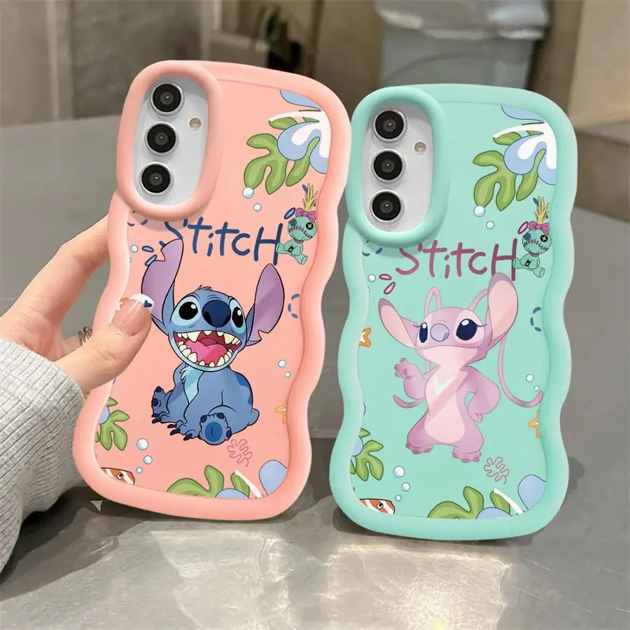 Etui na telefon Disney Cute Stitch do Samsung Galaxy A14 A13 A15 A23 4G A34 A33 A53 A25 A24 A54 A73 A35 A55 5G A11 Capa Cover